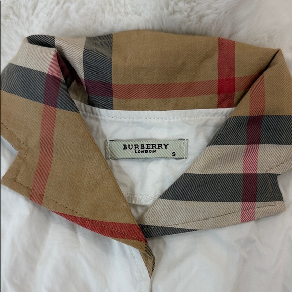 Burberry Kids Dress - White, Tan, and Blue Plaid - Picture 2 of 3